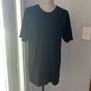 Fabletics Training Day T Shirt Mens Medium Black/Gray Short Sleeve Nylon Blend